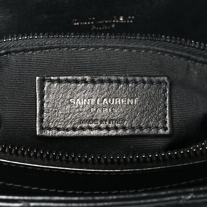 Saint Laurent Calfskin Y Quilted Monogram Monochrome Medium Loulou Chain Satchel Black 6 of 9