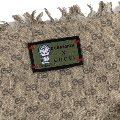 Gucci X DORAEMON Modal Silk Mini Vintage Monogram Shawl Beige 3 of 3