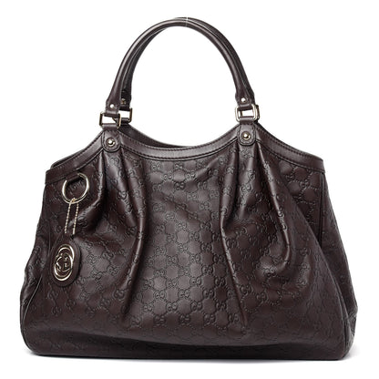 Gucci Guccissima Signature Large Sukey Tote Chocolate 1 of 9