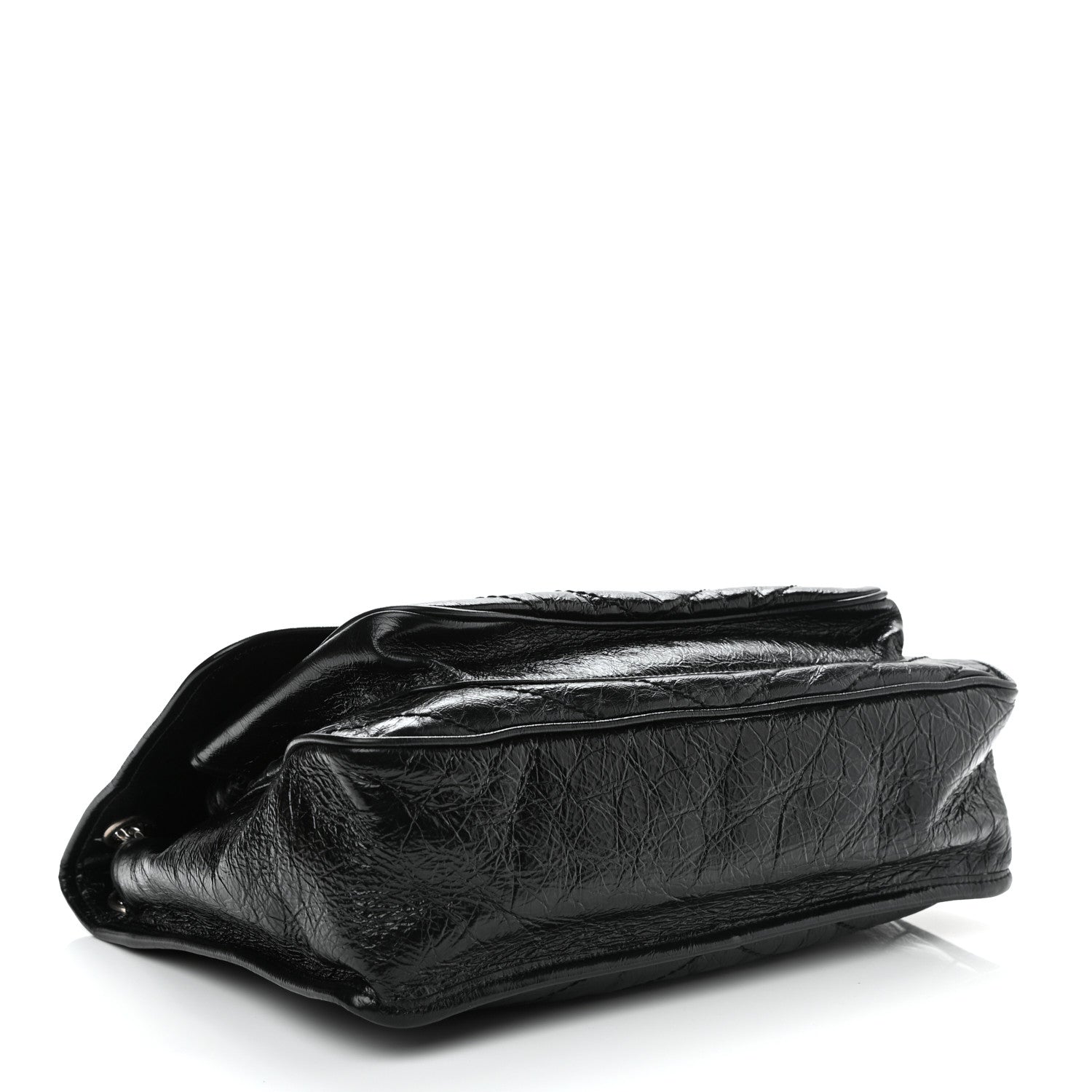 Saint Laurent Crinkled Calfskin Matelasse Monogram Large Niki Chain Satchel Black 4 of 11