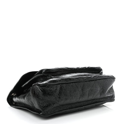 Saint Laurent Crinkled Calfskin Matelasse Monogram Large Niki Chain Satchel Black 4 of 11