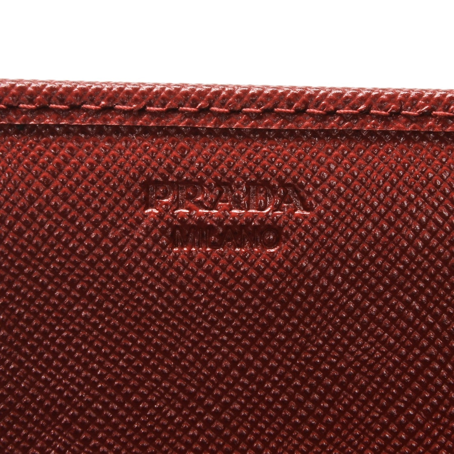 Prada Saffiano Metal Continental Flap Wallet Fuoco 6 of 6