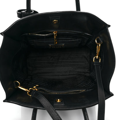 Prada City Calf Front Pocket Tote Black 4 of 7