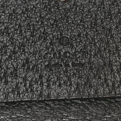 Gucci Wonka Grain Calfskin Diana Card Case Wallet Black 6 of 9