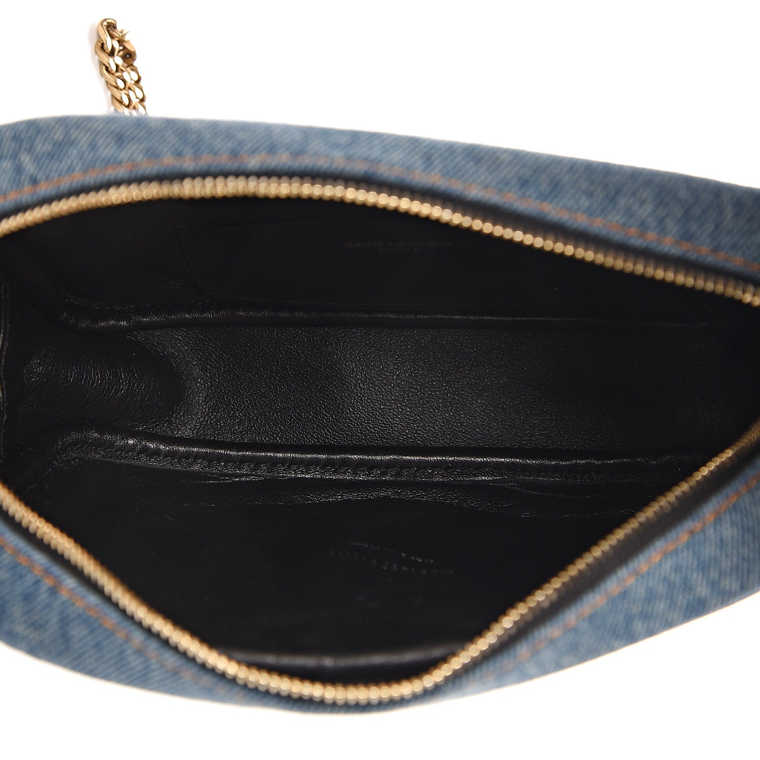 Saint Laurent Denim Matelasse Monogram Mini Lou Camera Bag California Blue 4 of 10