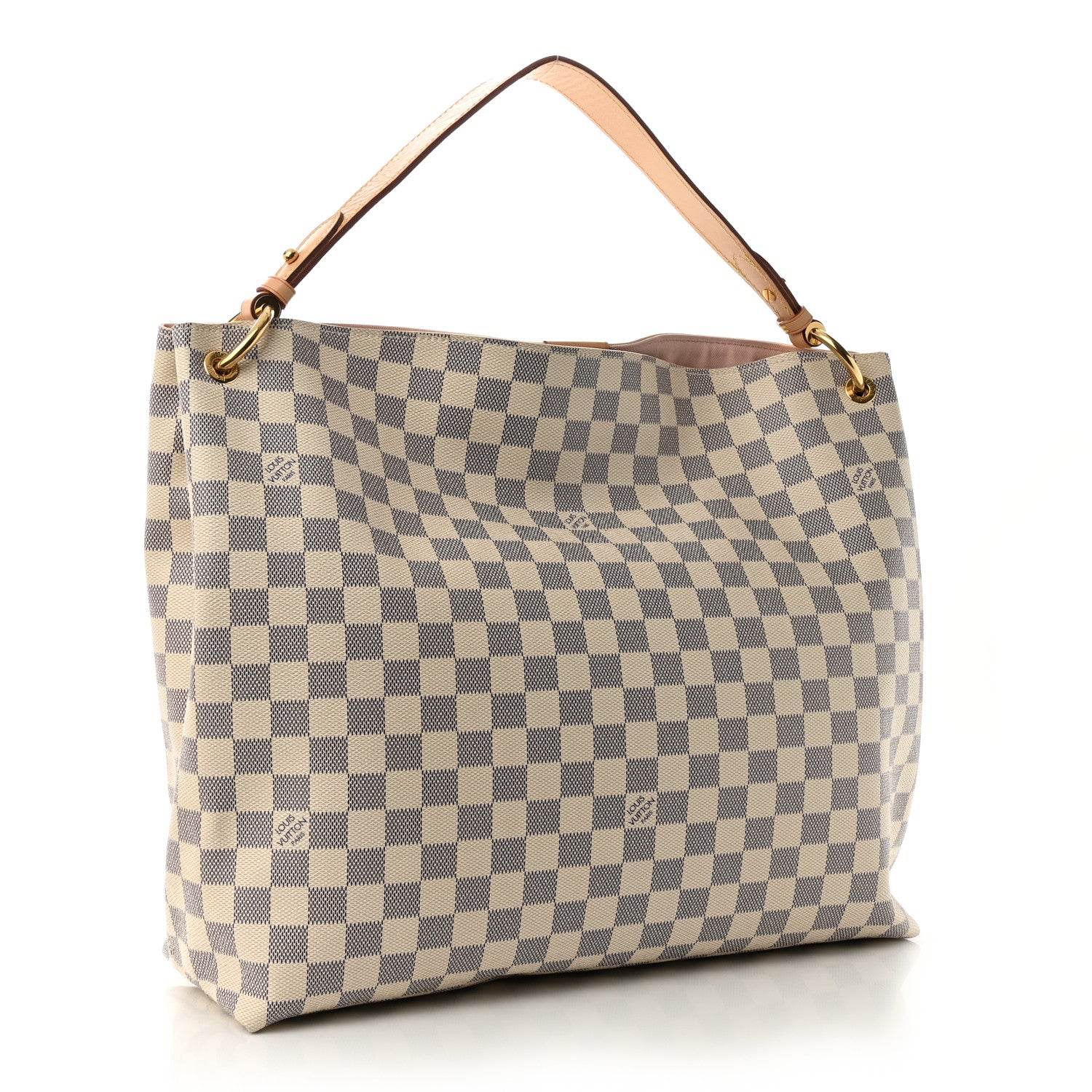 Louis Vuitton Damier Azur Graceful MM Rose Ballerine 3 of 9