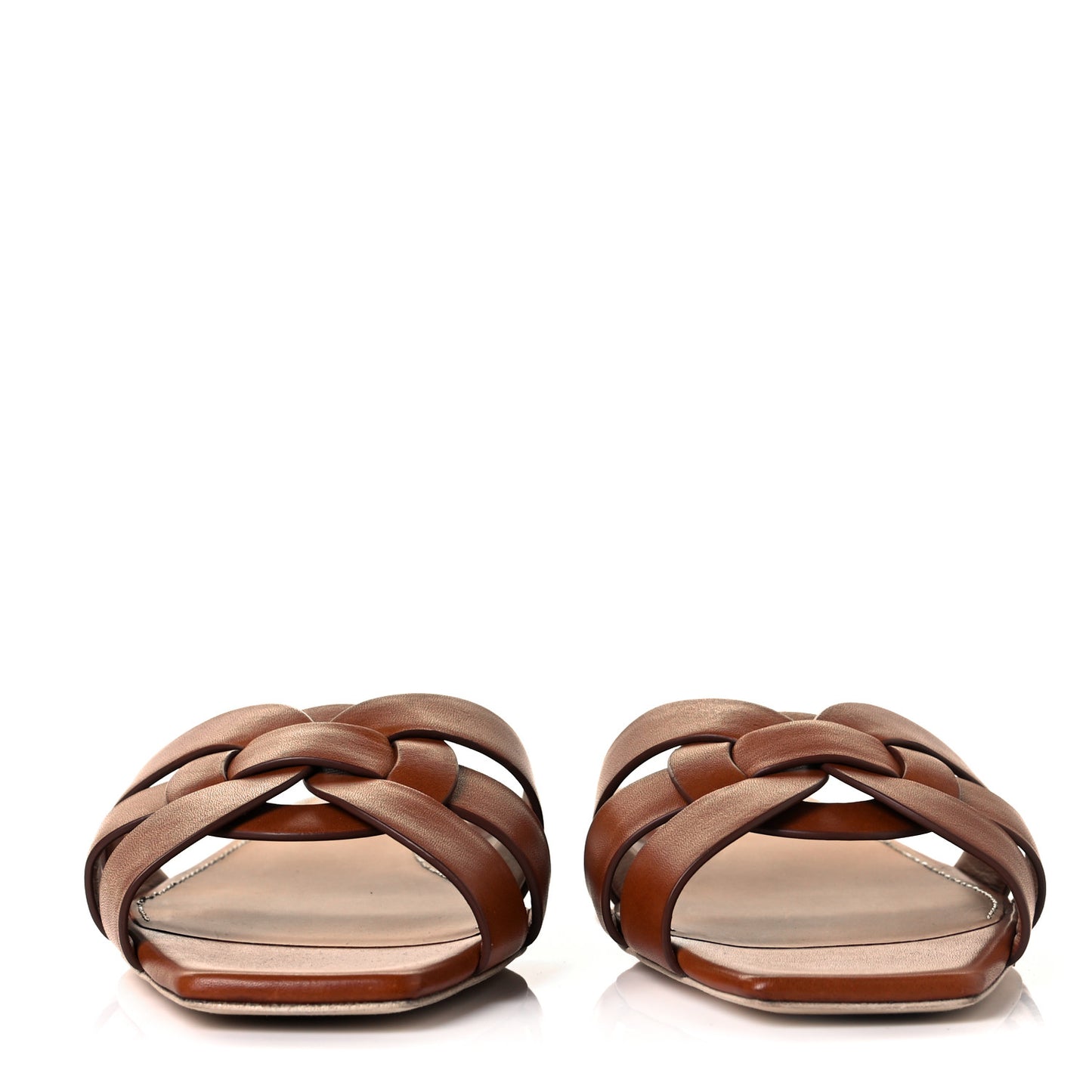 Calfskin Tribute 05 Slide Sandals 39 Amber