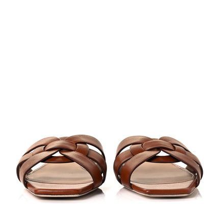 Saint Laurent Calfskin Tribute 05 Slide Sandals 39 Amber 3 of 9