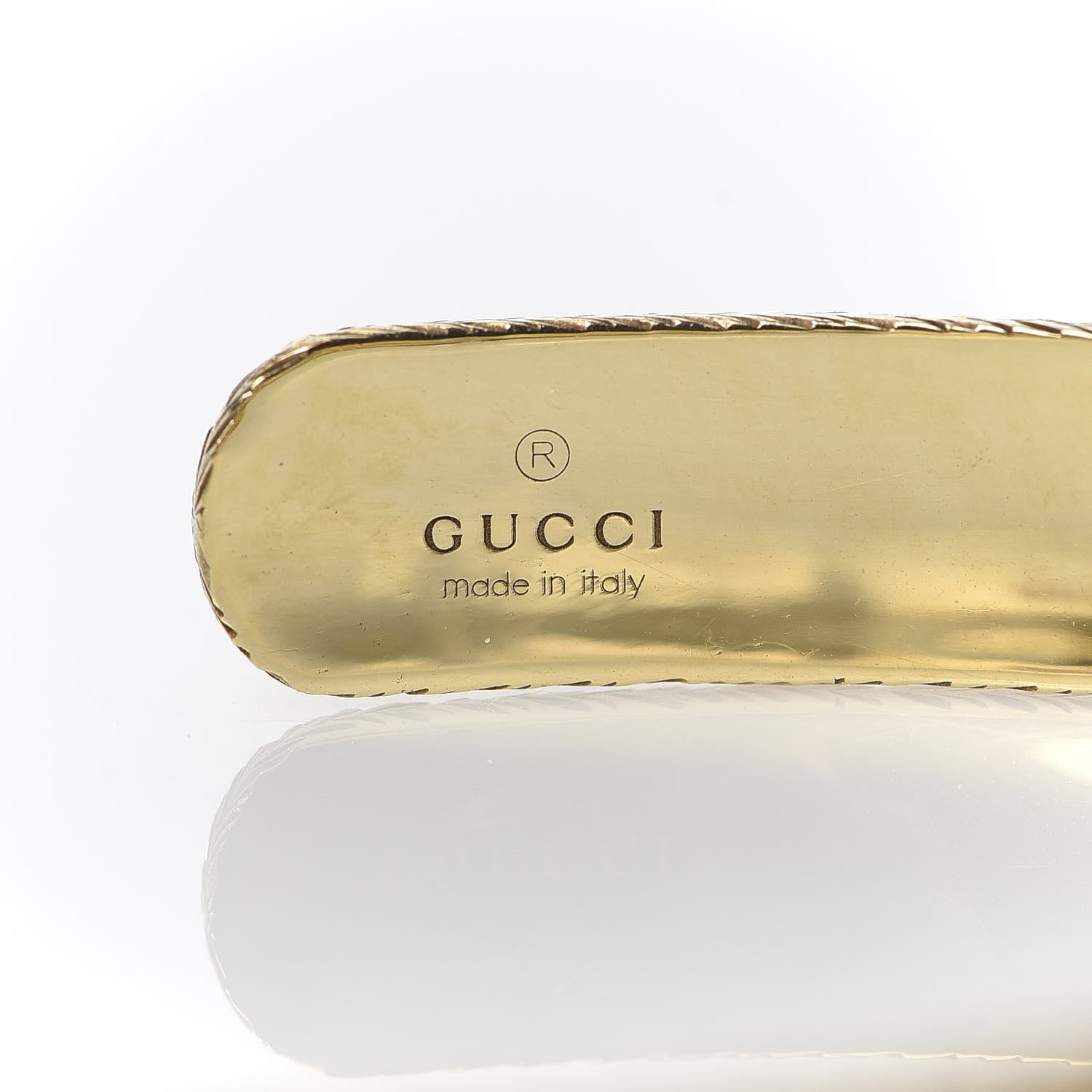 Gucci 18K Yellow Gold Interlocking G Cuff Bracelet 4 of 6