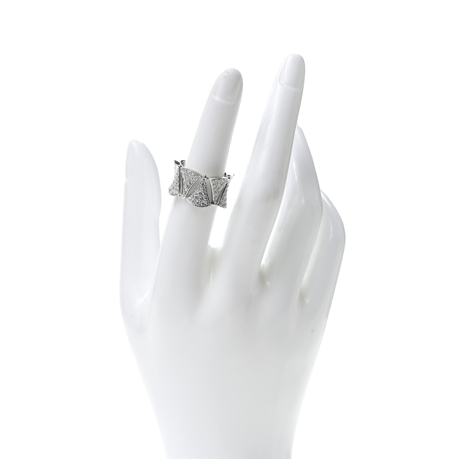 Bulgari 18K White Gold Diamond 2.14ctw Divas' Dream Ring 52 6 2 of 4