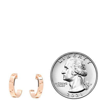 Cartier 18K Pink Gold Small LOVE Hoop Earrings 2 of 5