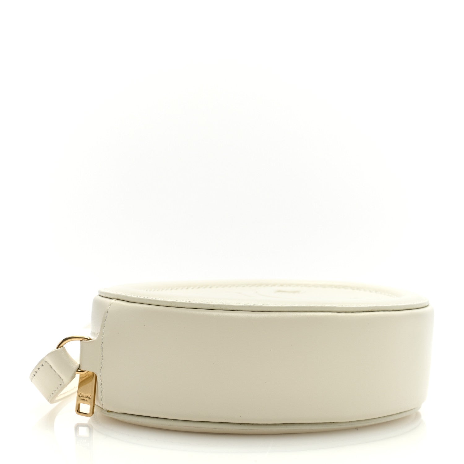 Celine Smooth Calfskin Cuir Small Triomphe Oval Crossbody Purse Trench 4 of 10