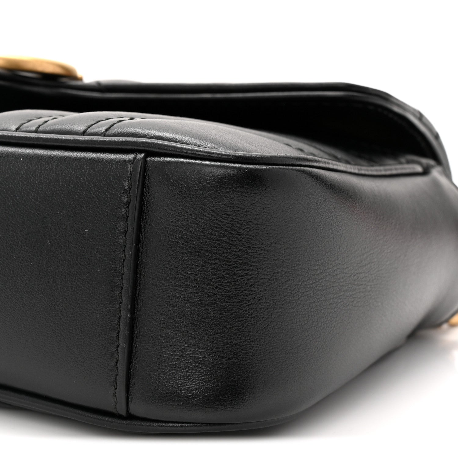 Gucci Calfskin Matelasse Mini GG Marmont Shoulder Bag Black 10 of 10