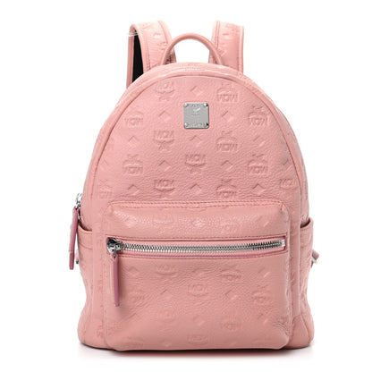 MCM Calfskin Ottomar Monogram Small Backpack Pink 1 of 10