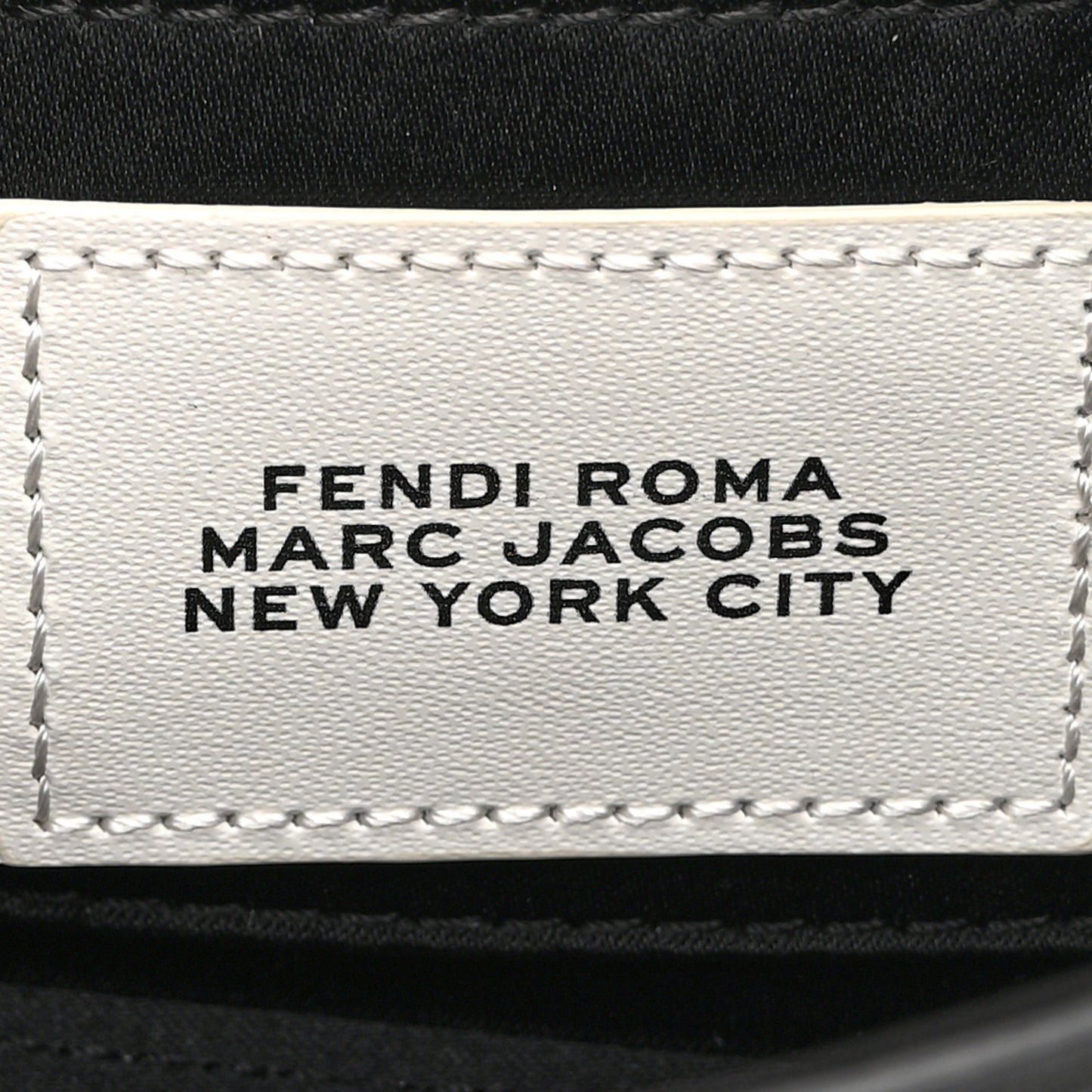 X MARC JACOBS Nappa Logo Phone Baguette Black
