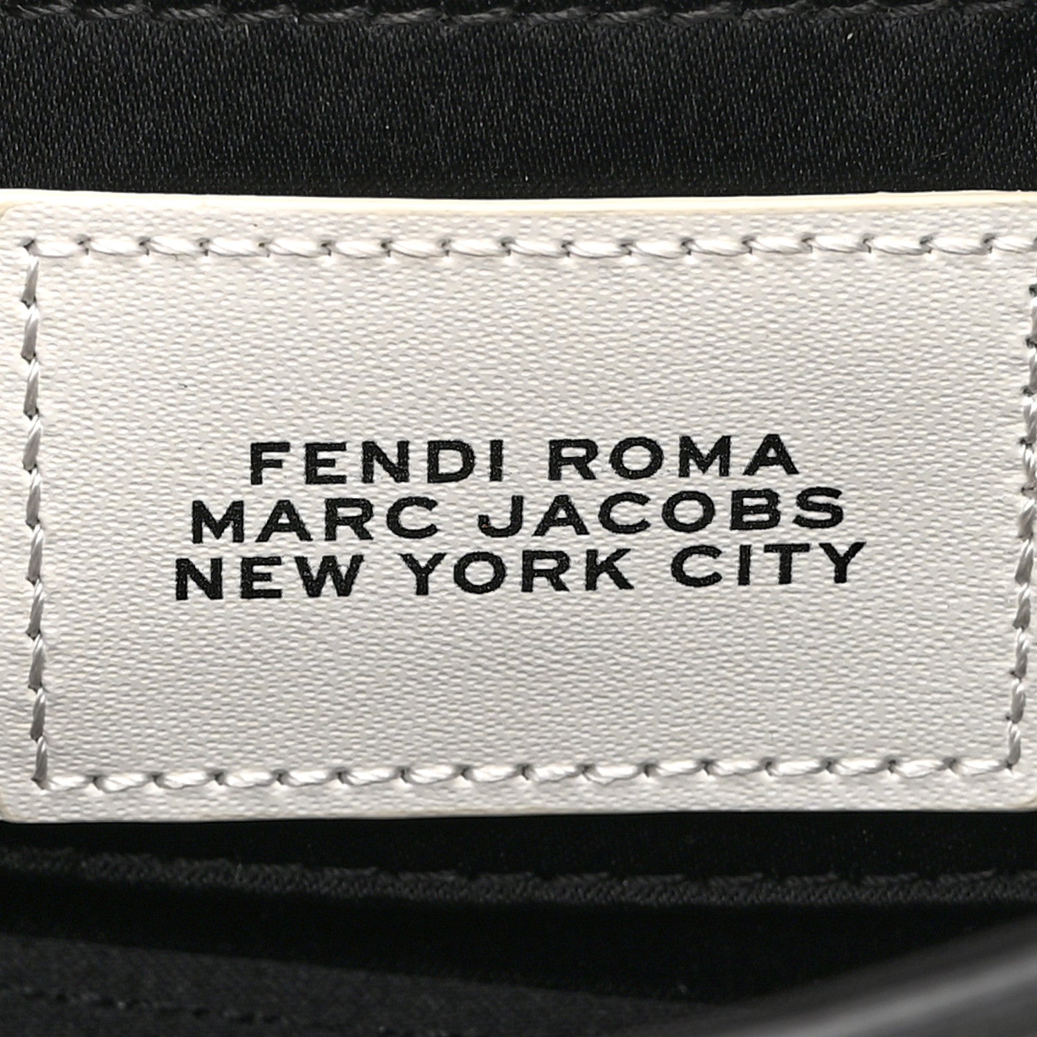 Fendi X MARC JACOBS Nappa Logo Phone Baguette Black 6 of 11
