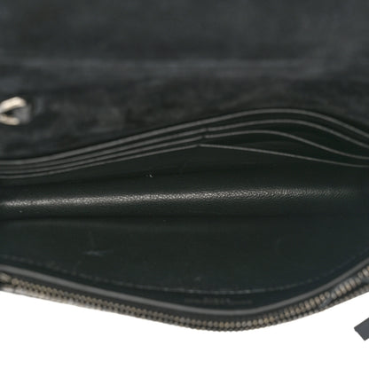 Saint Laurent Metallic Calfskin Classic Monogram Kate Tassel Chain Wallet Gun Metal 5 of 10