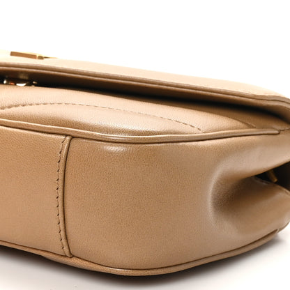 Saint Laurent Lambskin Chevron Quilted Mini Loulou Havana Brown 11 of 12