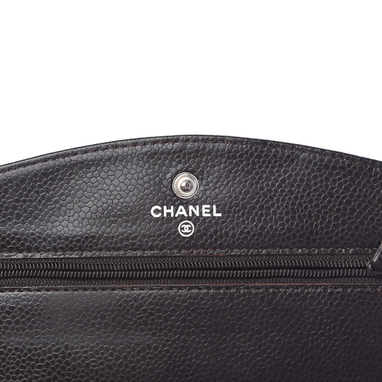 Chanel Caviar Timeless CC Wallet On Chain WOC Dark Brown 8 of 18