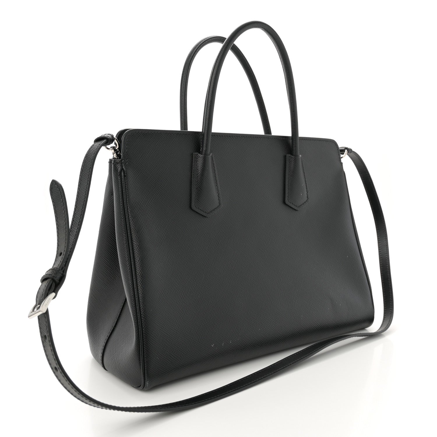 Prada Saffiano Cuir Medium Tote Black 3 of 13