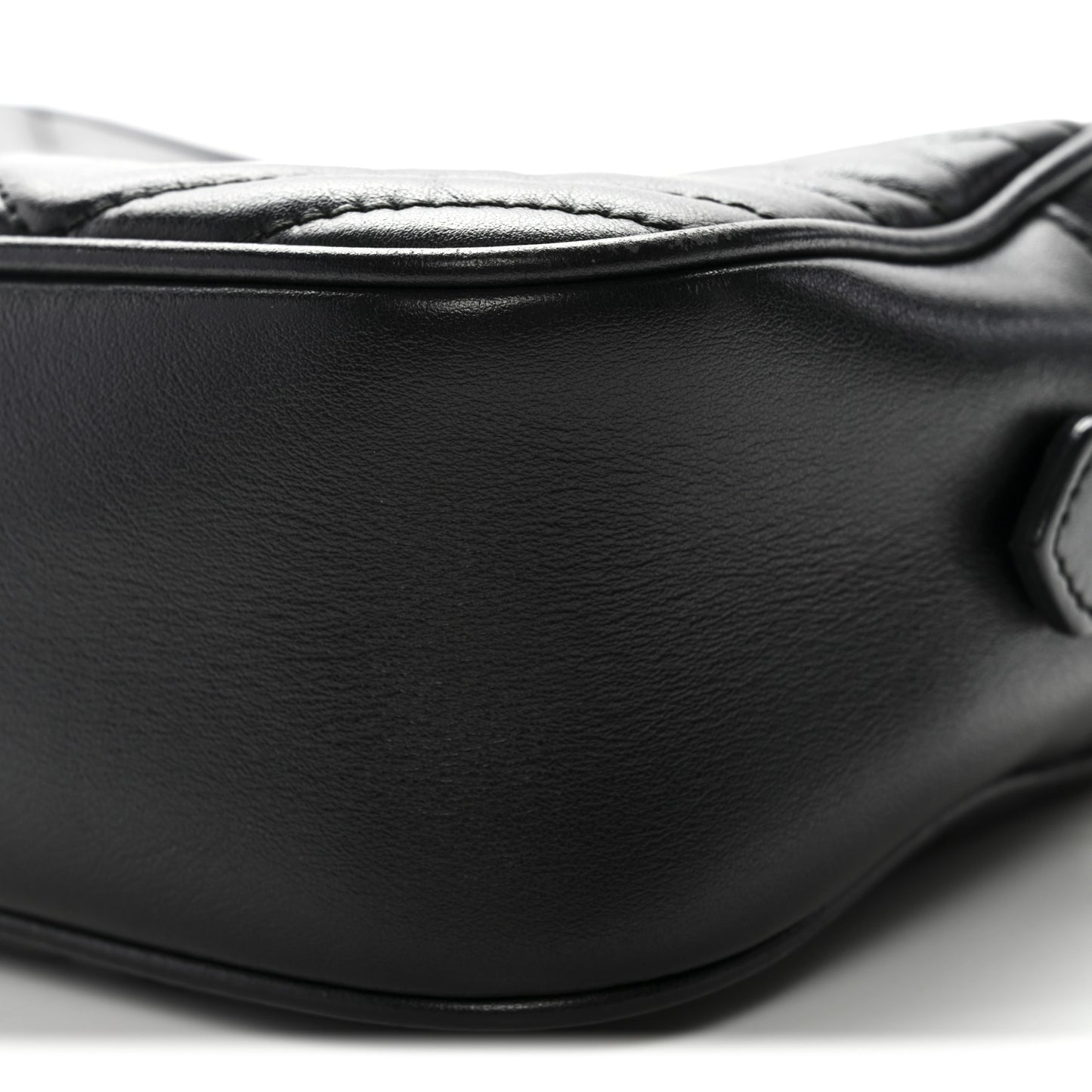 Calfskin Matelasse Small GG Marmont Chain Shoulder Bag Black