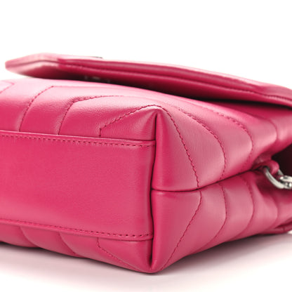 Saint Laurent Calfskin Y Quilted Monogram Toy Loulou Crossbody Bag Freesia 9 of 9