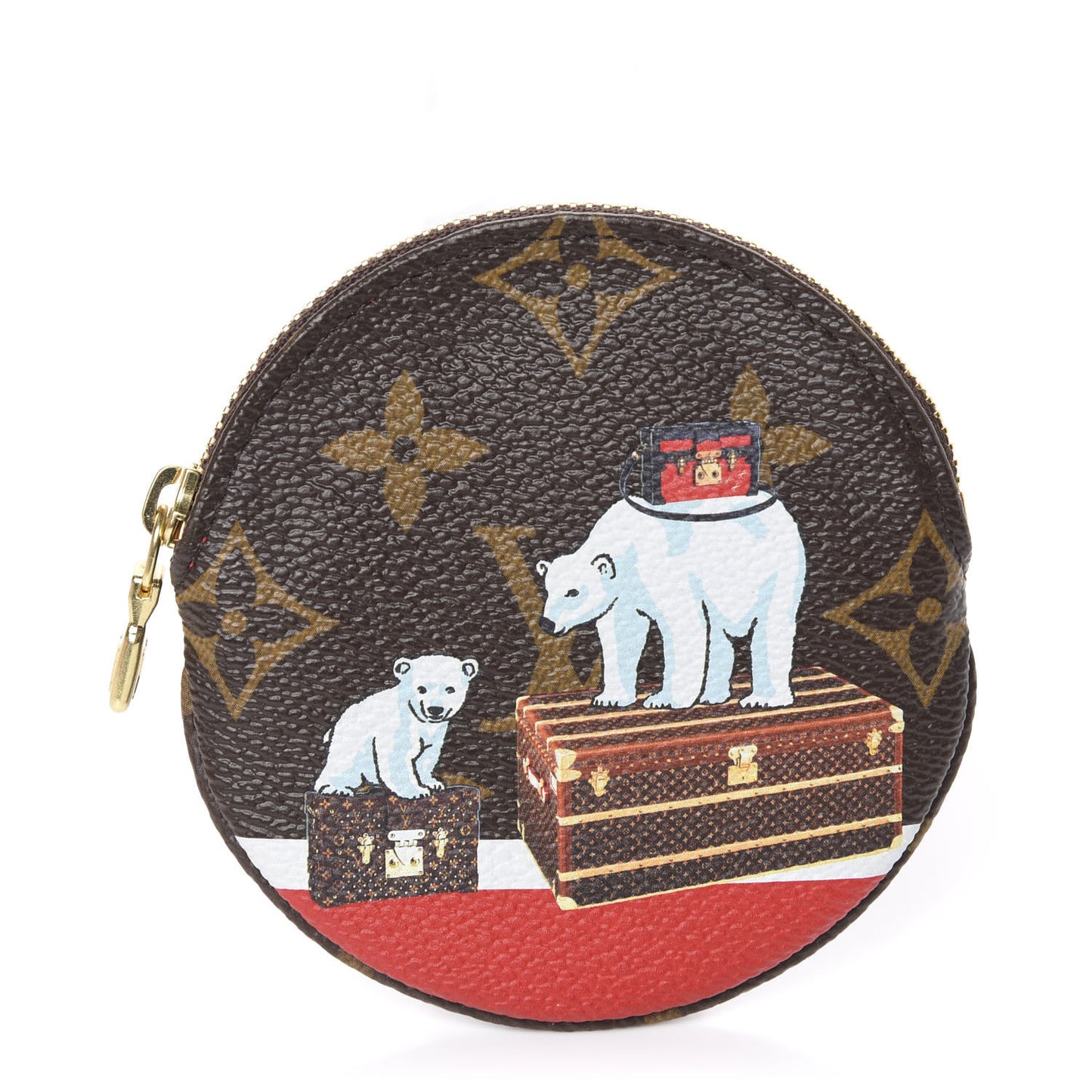 Monogram 2017 Christmas Animation Round Coin Purse