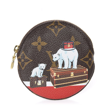 Louis Vuitton Monogram 2017 Christmas Animation Round Coin Purse 1 of 6