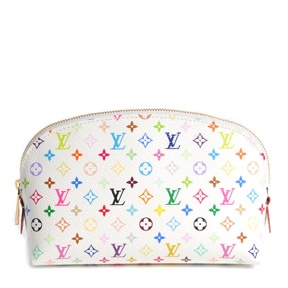 Louis Vuitton Monogram Multicolor Cosmetic Pouch White Litchi 1 of 8