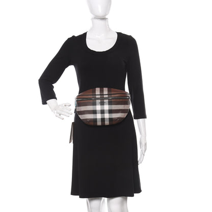 Burberry E-canvas Check Bum Bag Dark Birch Brown 2 of 9