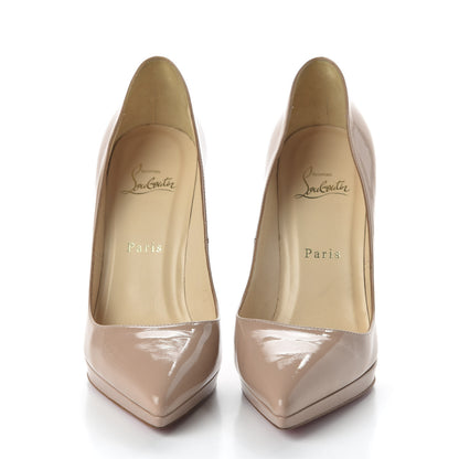 Christian Louboutin Patent Pigalle Plato 120 Pumps 38 Nude 2 of 7