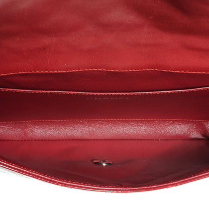 Chanel Patent Quilted Clutch Flap Red 6 of 8