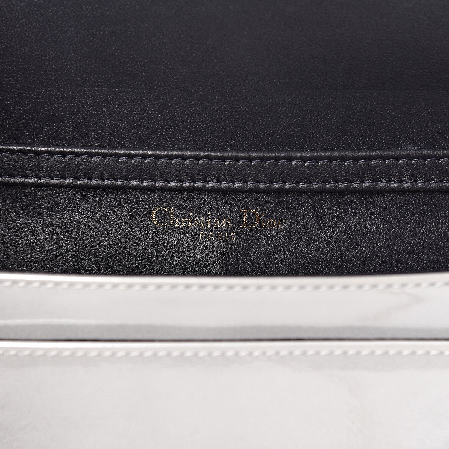 Christian Dior Patent Micro-Cannage Diorama Wallet on Chain Pouch White 6 of 16