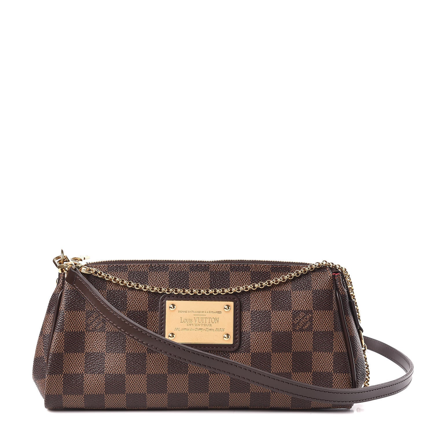 Louis Vuitton Damier Ebene Eva Clutch 1 of 10