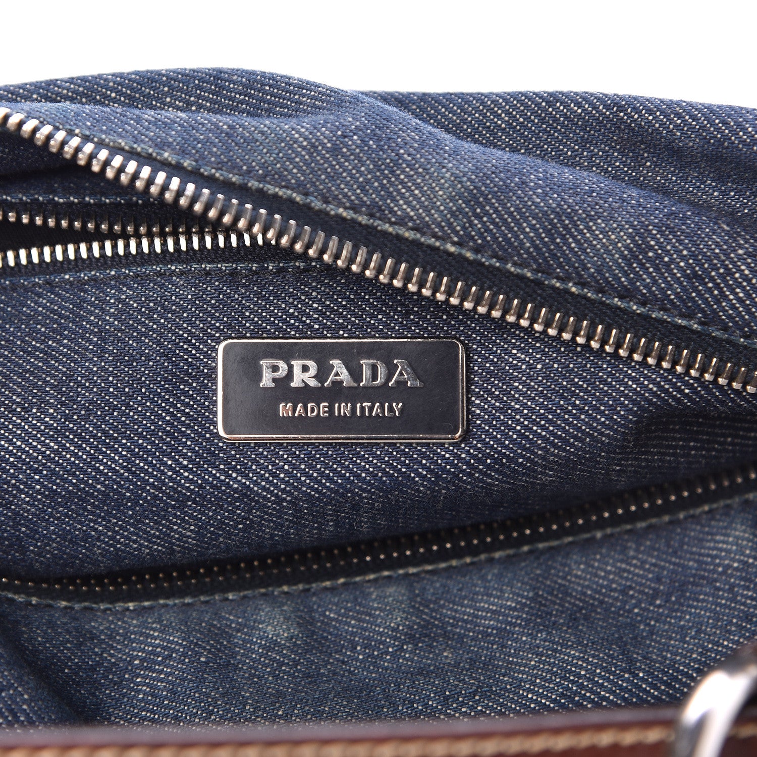 Prada Denim Shoulder Bag Avio 6 of 12