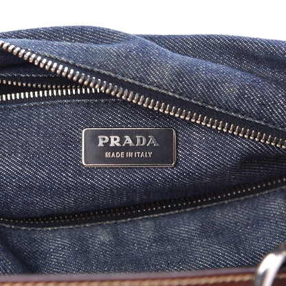 Prada Denim Shoulder Bag Avio 6 of 12
