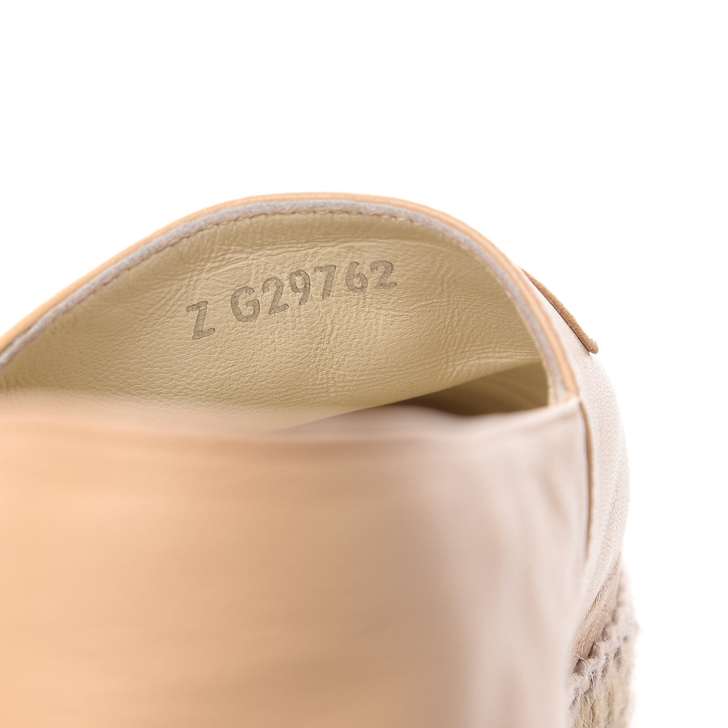 Lambskin CC Espadrilles 38 Beige Black