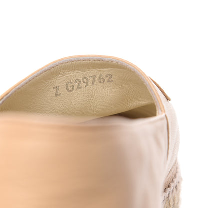 Chanel Lambskin CC Espadrilles 38 Beige Black 8 of 11