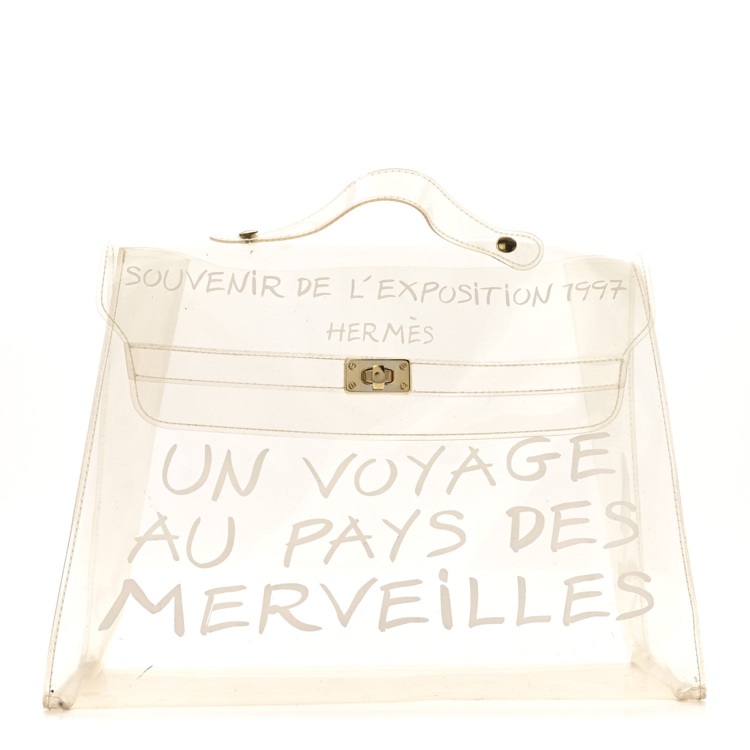 Hermes Vinyl Souvenir De L'Exposition Kelly Transparent 1 of 10