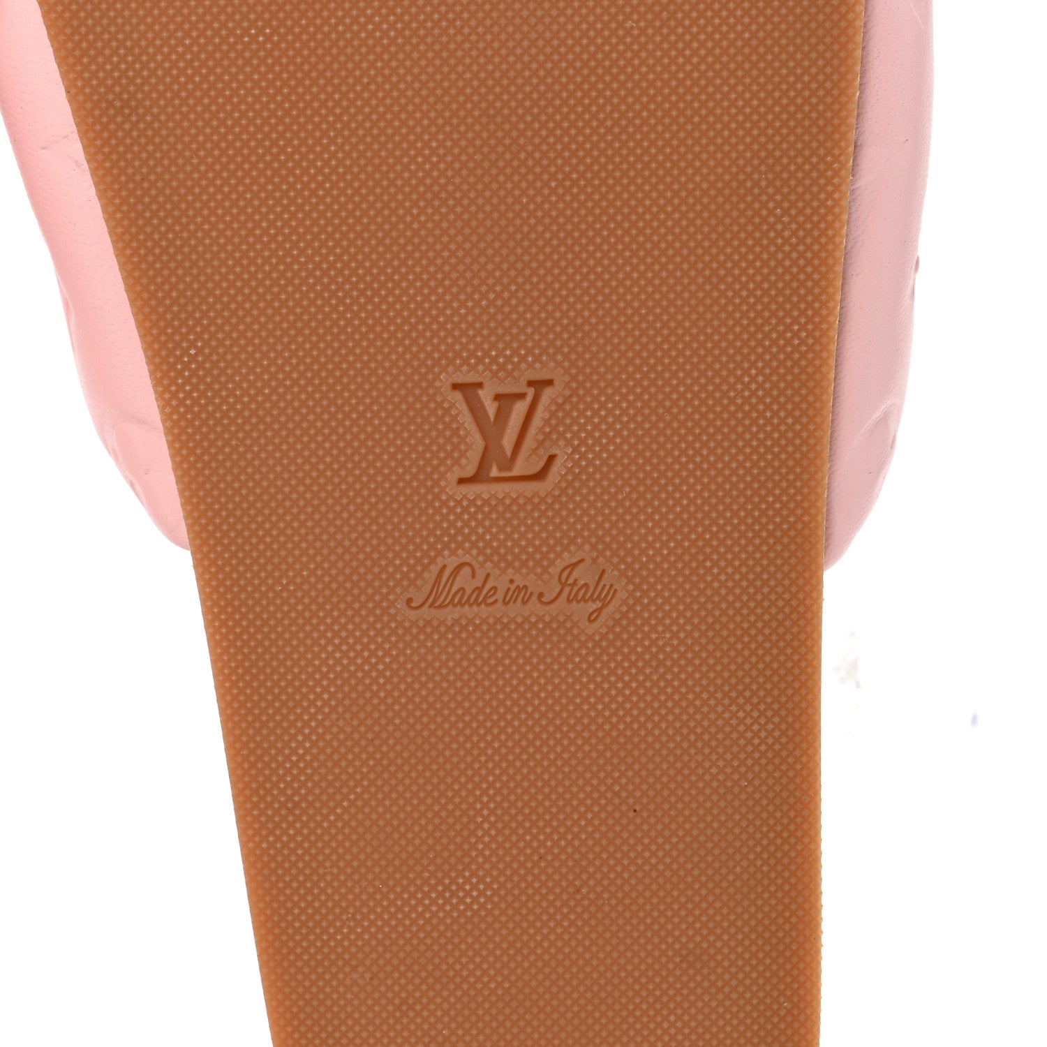 Louis Vuitton Lambskin Embossed Monogram Jumbo Flatform Mule