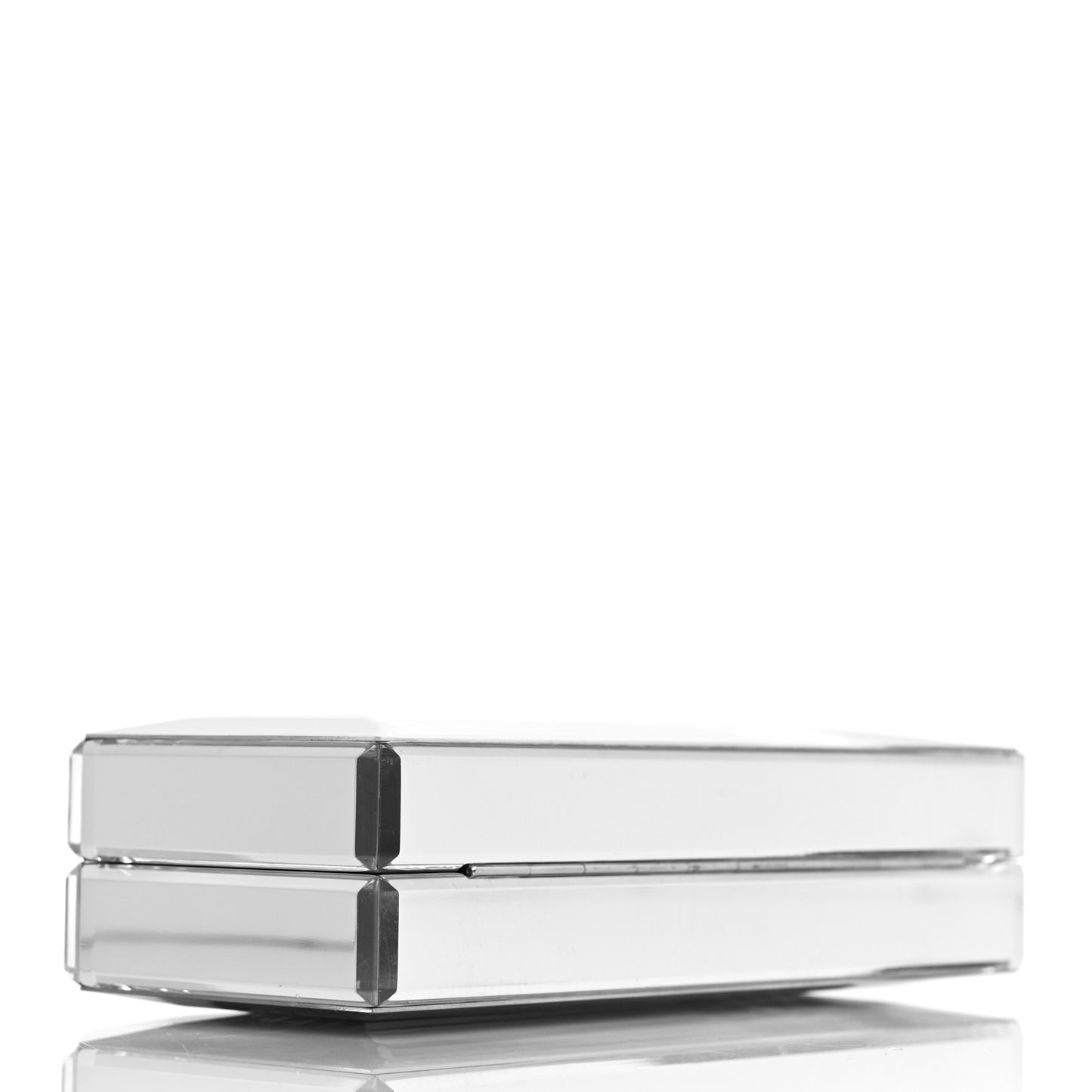Acrylic Faceted Box Clutch Silver