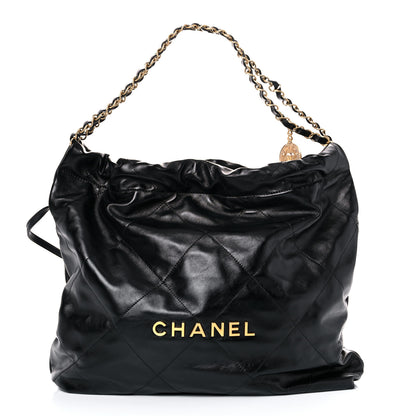 Chanel Shiny Calfskin Quilted Chanel 22 Black 3 of 10
