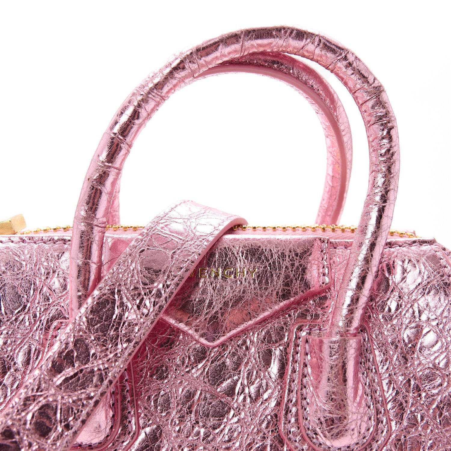 Givenchy Laminated Lambskin Mini Antigona Silk Pink 7 of 9