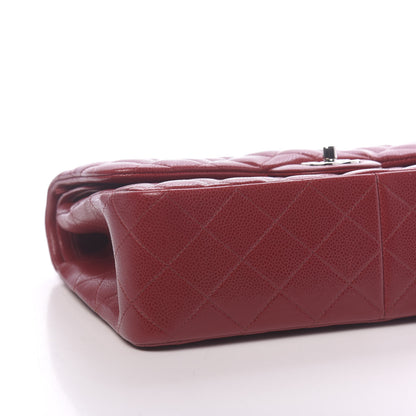 Chanel Caviar Quilted Jumbo Double Flap Red 8 of 11