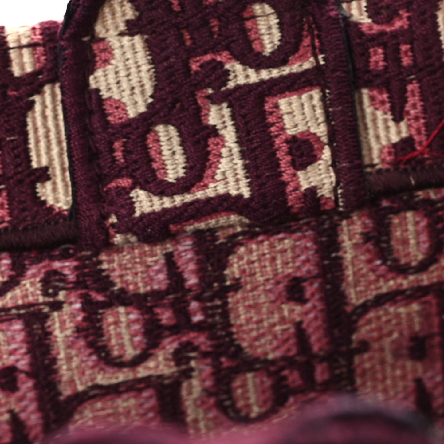 Oblique Large Book Tote Burgundy Multicolor