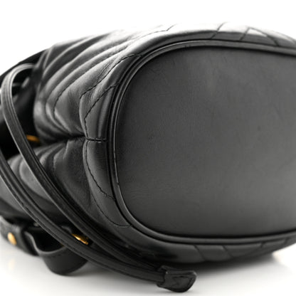 Gucci Calfskin Matelasse GG Marmont Flap Backpack Black 9 of 11