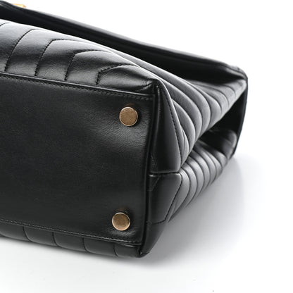 Saint Laurent Calfskin Y Quilted Monogram Large Loulou Chain Satchel Black 9 of 9