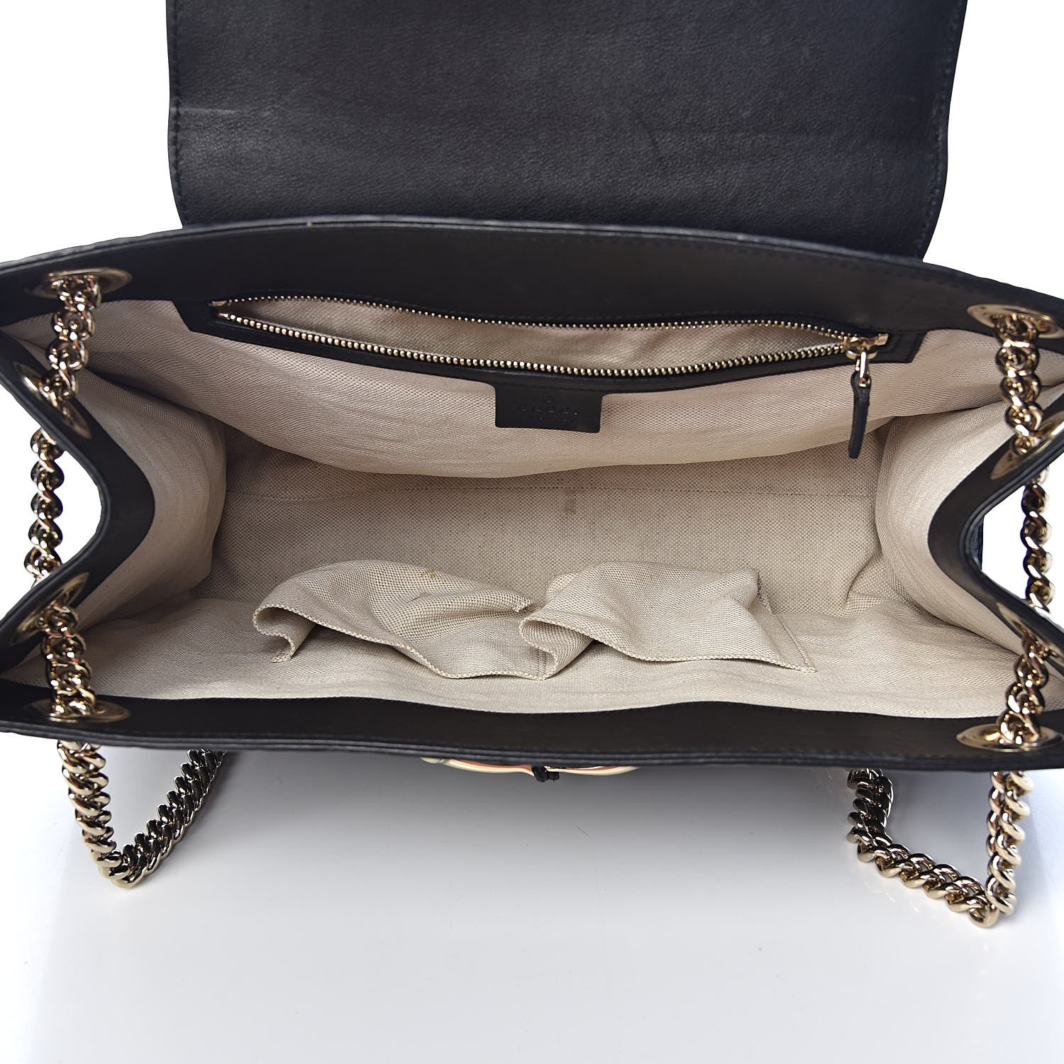 Gucci Guccissima Large Emily Chain Shoulder Bag Black 5 of 14