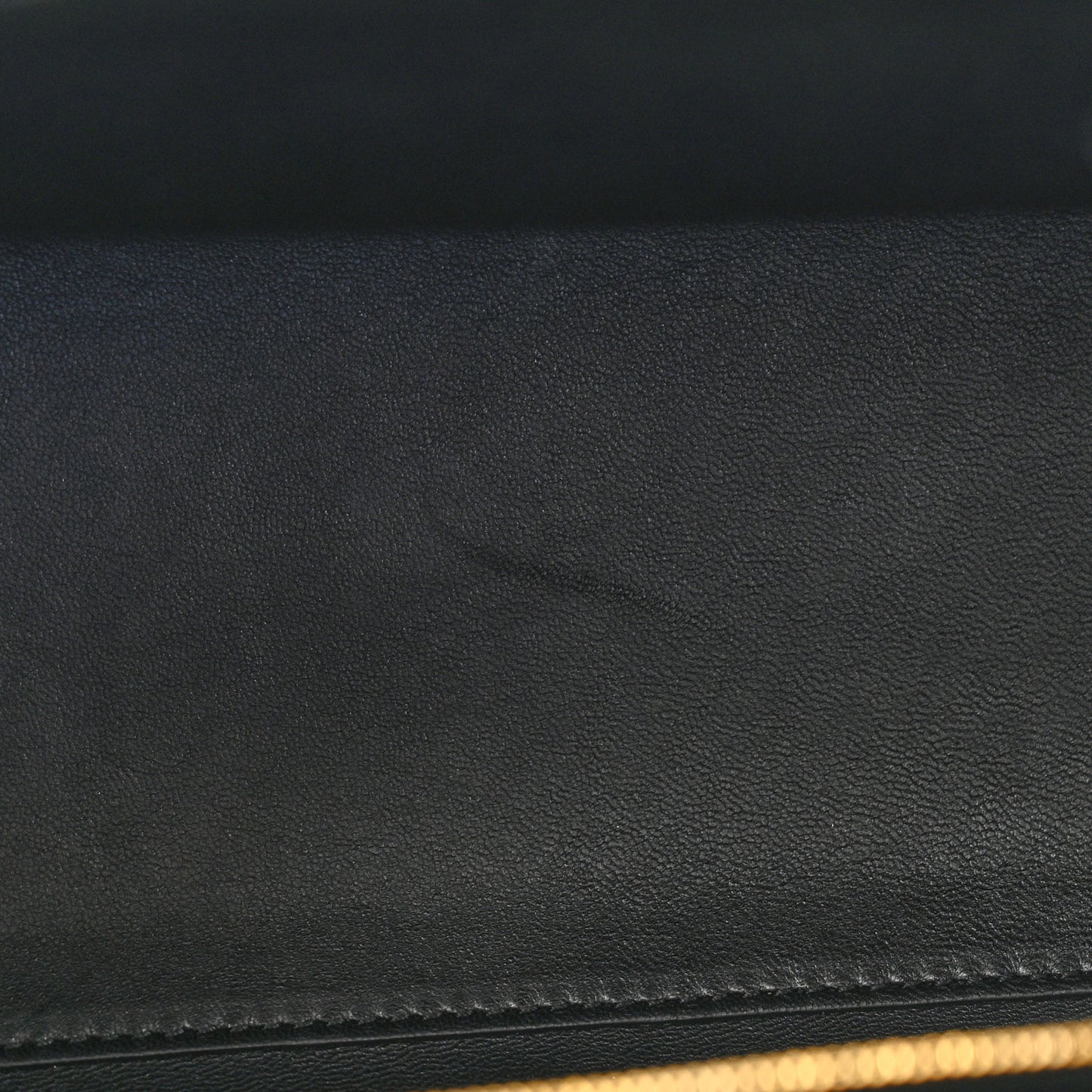 Used Calfskin Money Top Handle Handbag Black