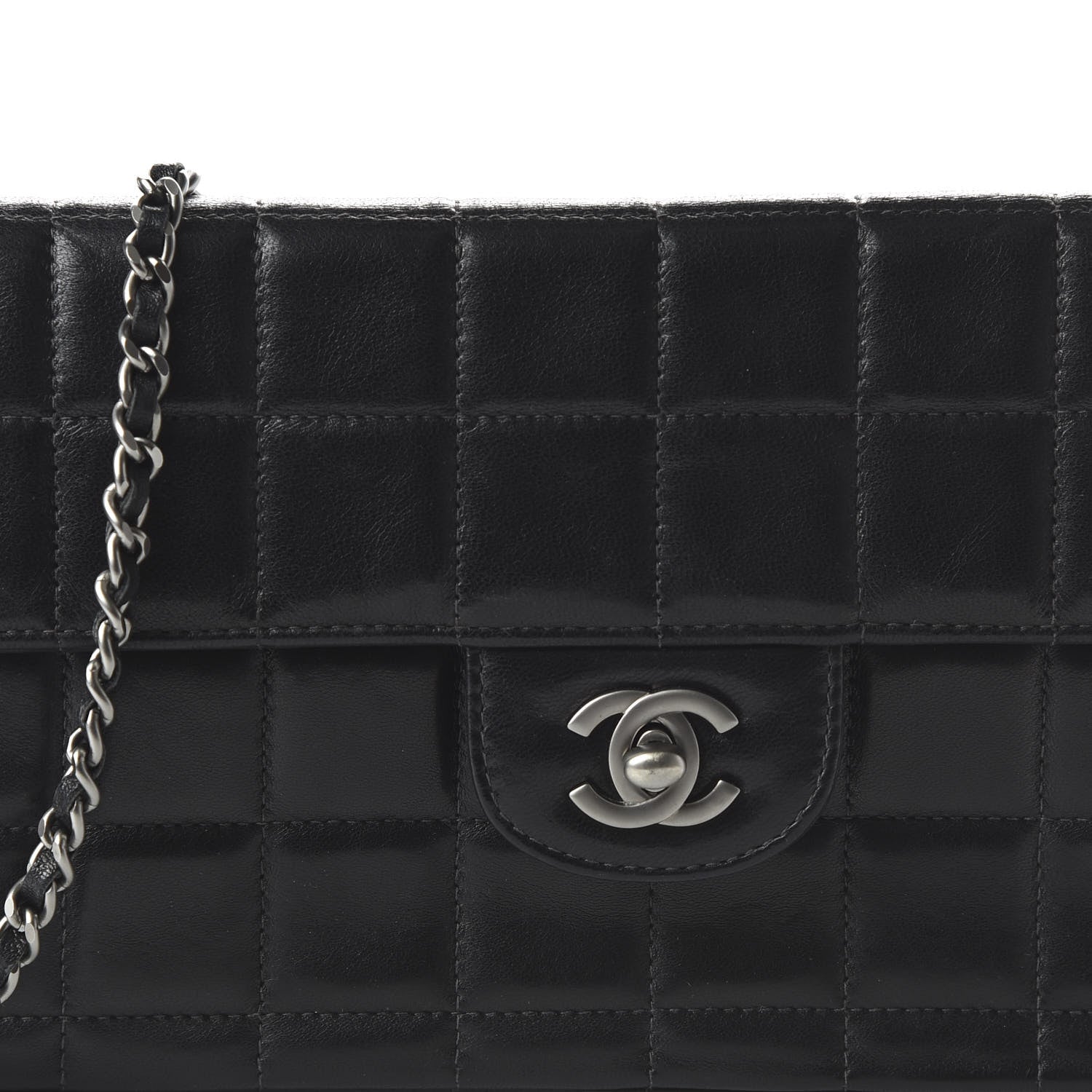 Chanel Lambskin East West Chocolate Bar Flap Black 8 of 10